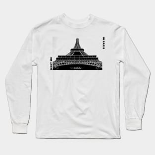 Meet Me in Paris - Black and White Long Sleeve T-Shirt